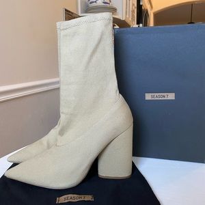 Yeezy Season 7 Military Light Stretch Canvas Ankle Sock Boot size 39